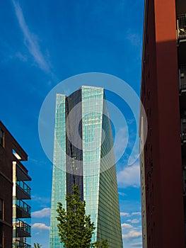 The new building of the European Central Bank Headquarters, Frankfurt