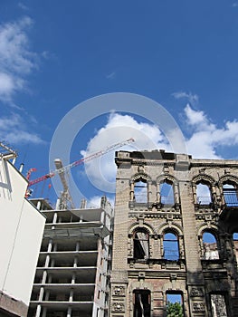 New building in old city photo