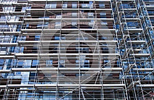 Building under construction. Front view