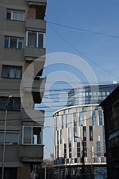 New vs old architecture in Bucharest