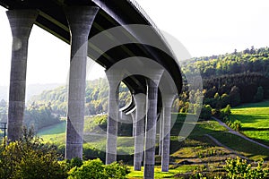 New built highway bridge in Bavaria, Germany