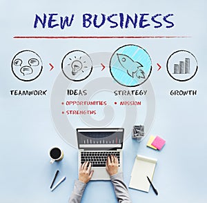 New Business Begin Launch Growth Success Concept