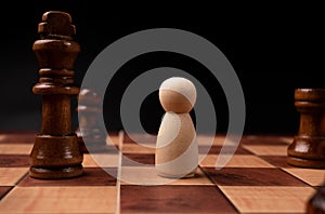 New business leader confrontation with king chess is a challenge for new business player, strategy and vision is key success.