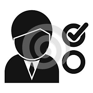 New business manager icon simple vector. Take care hr