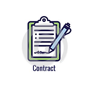 New Business Process Icon | Contract Signing phase photo