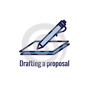 New Business Process Icon, Proposal Draft phase photo