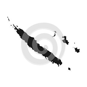 New caledonia vector map. background white illustration isolated