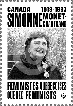 New Canada Post stamp of Simone Monet Chartrand Feminists 1919-1993