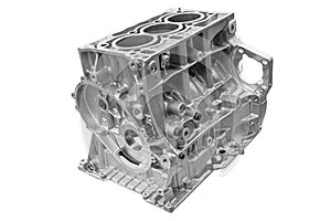 new car cylinder block on white background