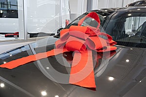 New Car gift with a red bow