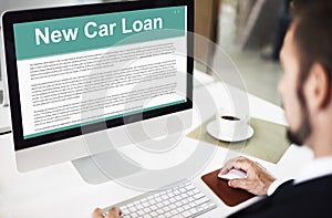 New Car Loan FInance Leasing Policy Concept