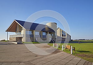 The new Carnoustie Links House Clubhouse built for the 147th Open being held at the Course in 2018.