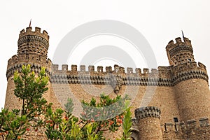 New Castle of Manzanares el Real entrance, Spain photo