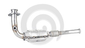 new catalytic converter isolated on white