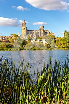 New Cathedral of Salamanca (Catedral Nueva) and Catedral Vieja, Spain. photo