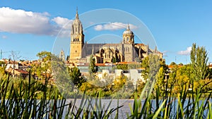 New Cathedral of Salamanca (Catedral Nueva) and Catedral Vieja, Spain. photo