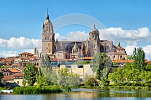 New Cathedral in Salamanca - view from river side photo