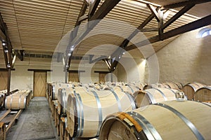 Wine cellars at Chateau d'Yquem, France photo