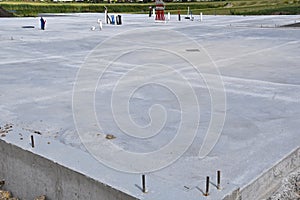 New cement pad for a home without a basement