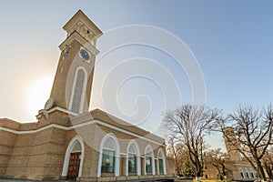 New chimes in center of Tashkent at sunny day, Uzbekistan