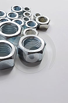 New chrome screw-nut of different sizes