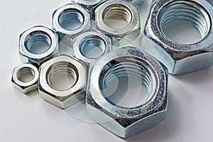New chrome screw-nut of different sizes