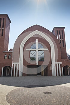 New church building at Shrine of Divine Mercy in the Valley of Divine Mercy at the Pallottine priests in Czestochowa