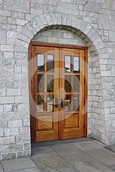 New church wood door.