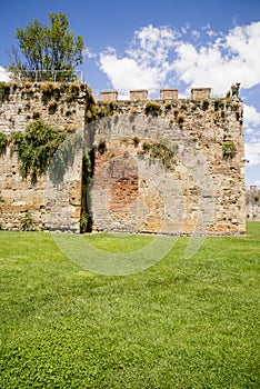 New city walls in Pisa - Tuscany - Italy