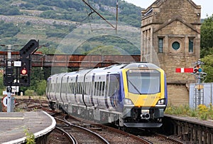 New class 195 Civity dmu train at Carnforth