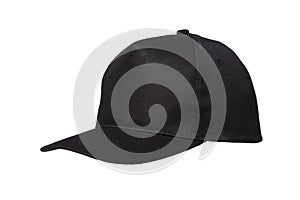 new clean baseball cap black isolated on white background