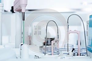 New clean medical machines standing on special support