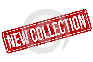 New Collection Rubber Stamp. Red New Collection Rubber Grunge Stamp Seal Vector Illustration - Vector