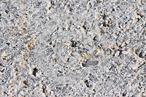 New concrete roadbed background made with cement and stone gravel
