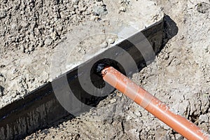 New concrete septic tank