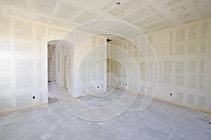 New Construction of Drywall Interior