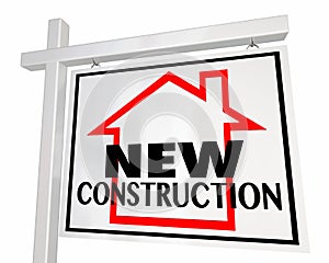 New Construction Home House for Sale Real Estate Sign