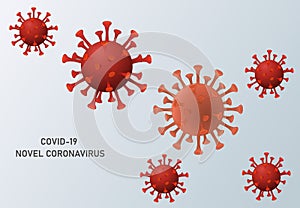 New Coronavirus. Covid virus 19-NKP on a white background. Coronavirus and pandemic virus risk concept.Vector illustration