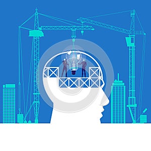 New creative idea concept vector illustration in flat style