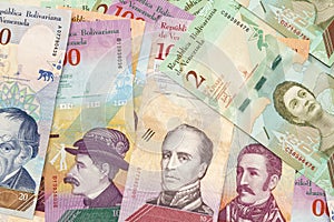 New currency venezuelan bills icon