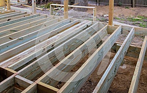 New deck patio with modern wooden deck