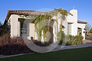 New desert golf course home front entrance