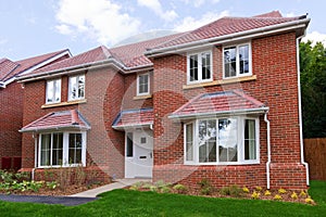 New detached brick built house