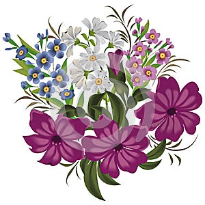 New digital textile design flowers and leaves for digital ladies shirts printing