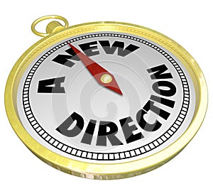 A New Direction Words Gold Compass Choose Change Career Path