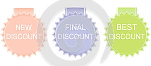 Vector discount label set