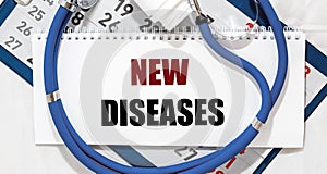 New diseases inscription. Future illnesses concept