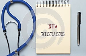 New diseases inscription. Future illnesses concept