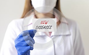 New diseases inscription. Future illnesses concept