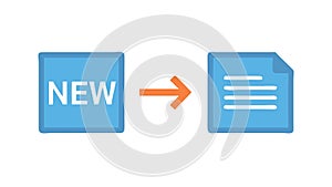 New Document File Icon, Create Content Blank Template, vector design Generative AI